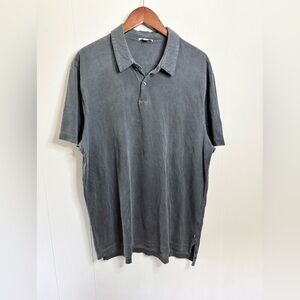 Standard by James Perse dark grey short sleeve polo t shirt size 4 (XL)
